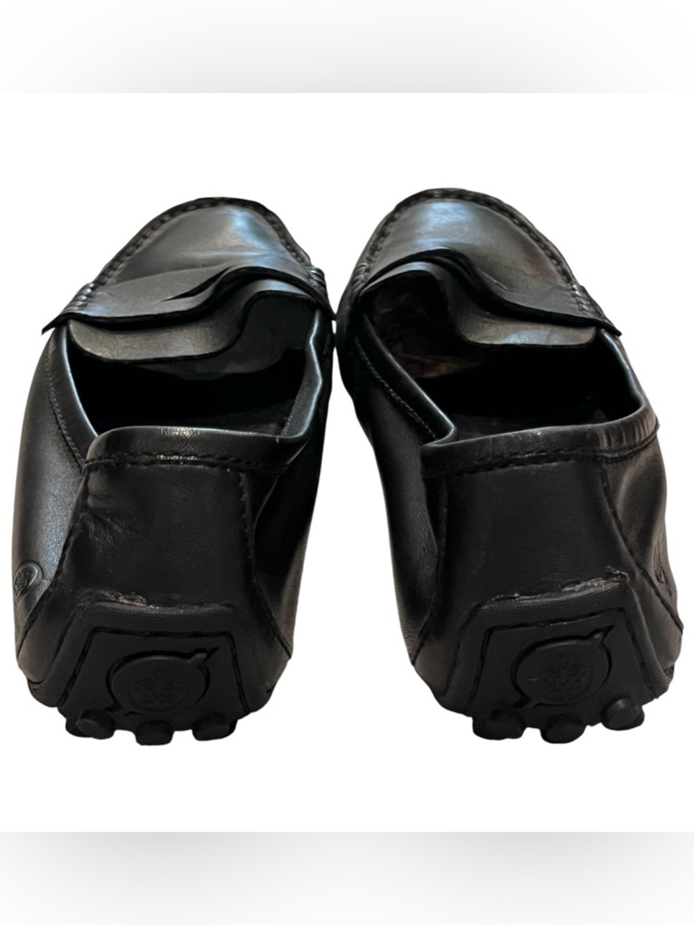 Born Malena Black Leather Driving Shoes Penny Loafers — Size 7.5 - Picture 5 of 12